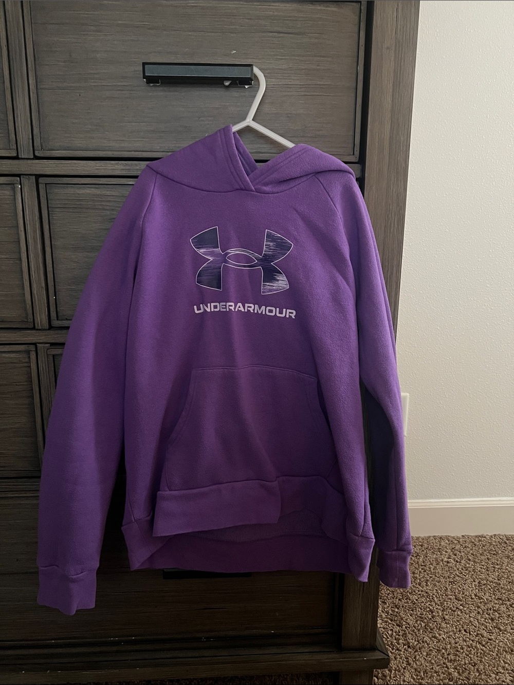 Under Armour Purple Pullover Hoodie with UA Logo